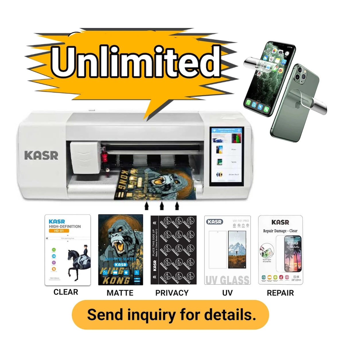 Unlimited Tpu Hydrogel Film Cut Machines Nano Liquid Cutter Mobile Phone Screen Protector Cutting Machine