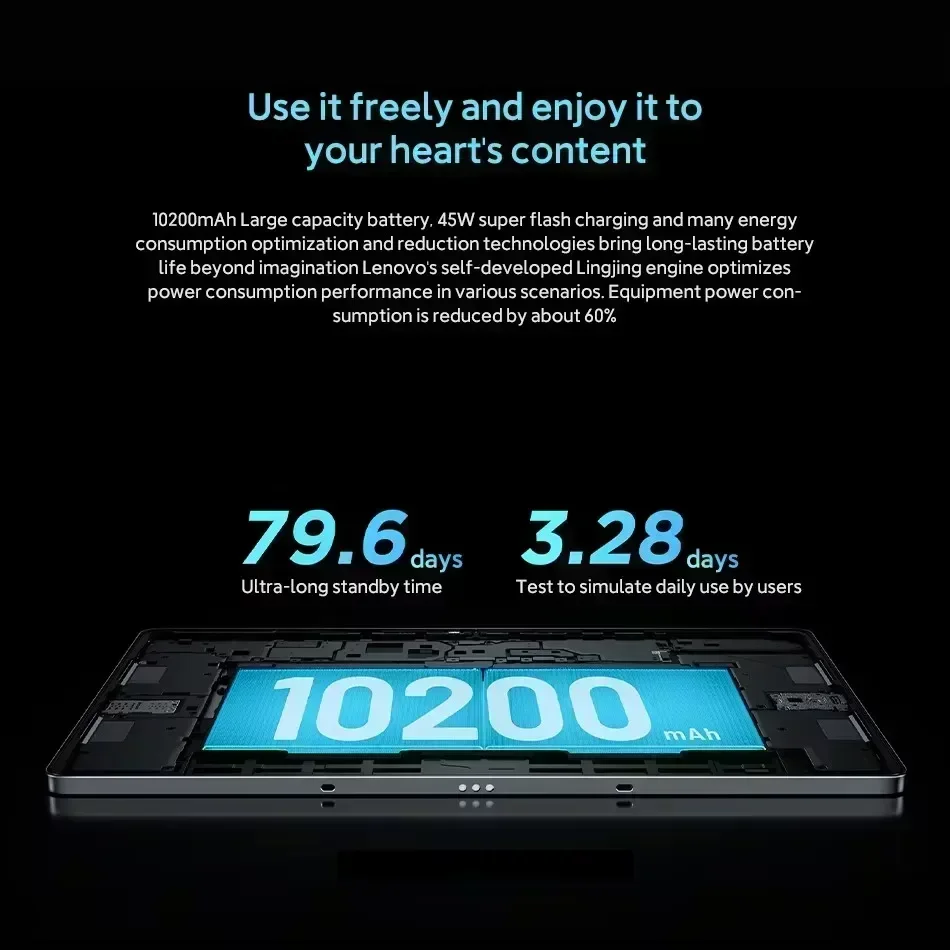 Lenovo Xiaoxin Pad Pro 12.7 2025 12.7 بوصة أبعاد الكمبيوتر اللوحي 8300 128G 256G الأصلي 144 هرتز 10200 مللي أمبير 45 واط شحن WIFI Tab #6