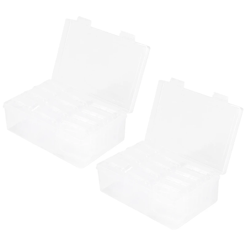 

MCGS-24 шт. небольшой органайзер для бусин, чехол для хранения бусин, органайзер для хранения алмазных художественных контейнеров для хранения аксессуаров с 2 шт. откидная крышка