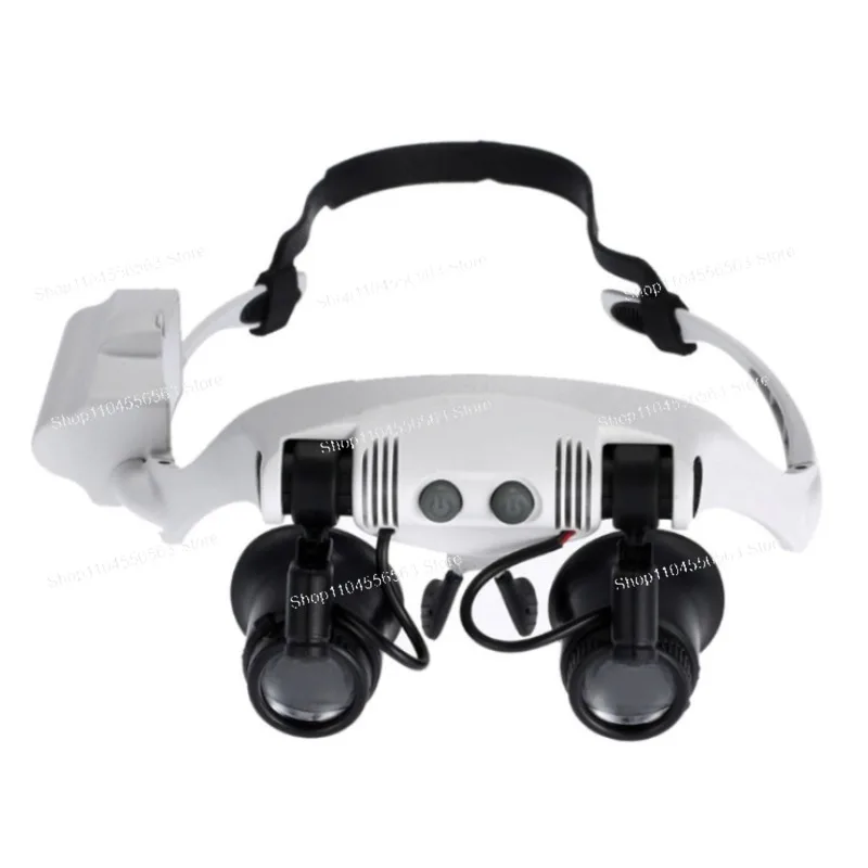 

HMY 9892G-3A Увеличительное стекло с креплением на голову — сменная линза, многолучее увеличение, с подсветкой для ремонта и идентификации