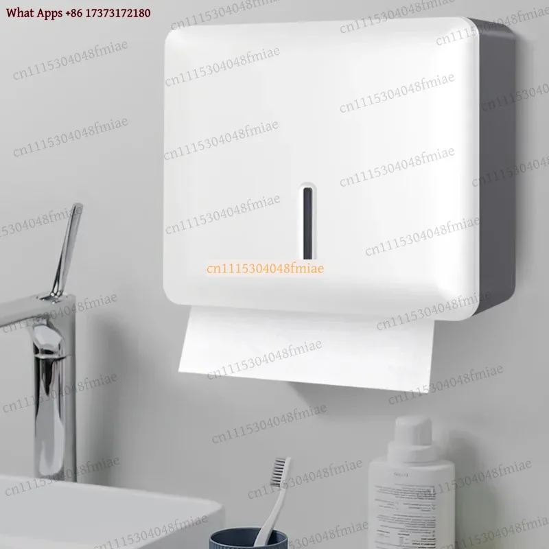 k3 Wall-Mounted Tissue Dispenser Adhesive Paper Towel Holder Punch-Free Drilling Toilet Kitchen Restroom Roll Storage Organizer