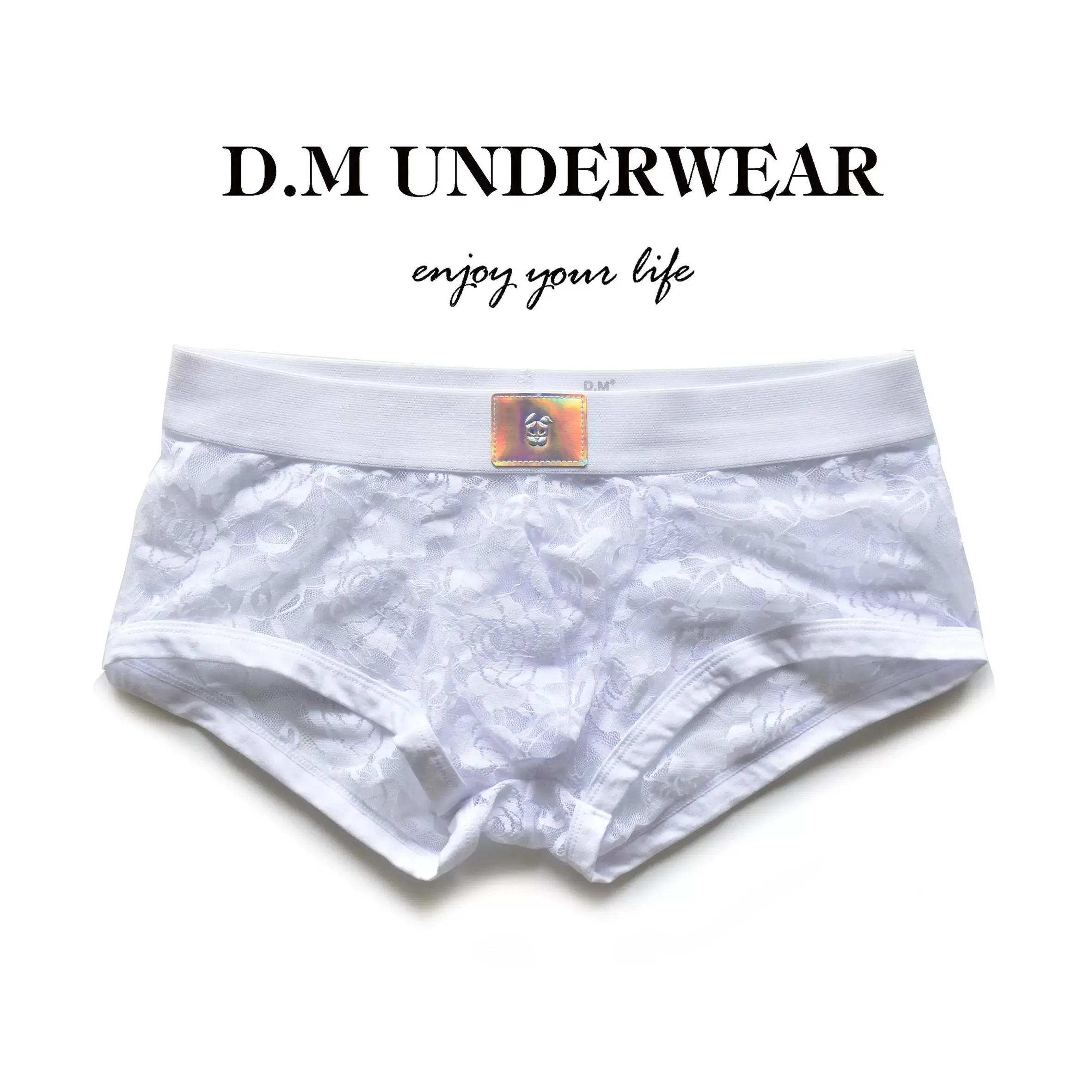 

Men's Low Waist White Underwear Boxers Flat Corner Pants Solid Color Solid Color Four Corner Shorts Home Pants