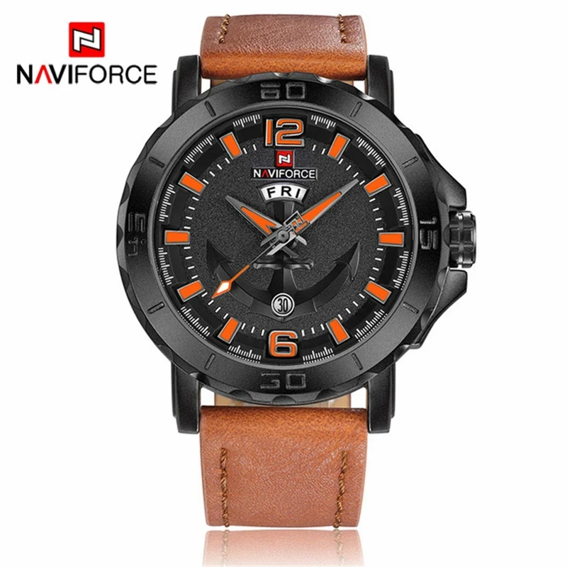 

2024 NAVIFORCE Top Luxury Men Watch Brand Sports Leather Waterproof Watches Quartz Analog Digital Watch Male Relogio Masculino