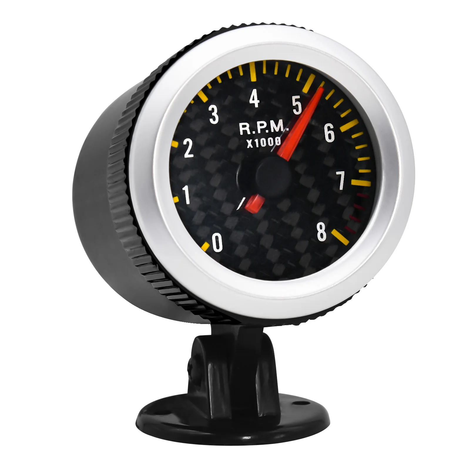 

2" 52mm TachoMeter Gauge with Mount Holder 0-8000RPM Tachometer Red LED Backlight for 4 6 8 Cylinder Petrol Car 12V DC