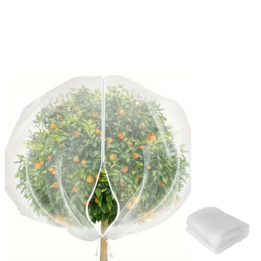 Thickened 60 Mesh Zippered Pest Bird Barrier Net For Fruit Trees Plants Garden Netting For Plants -Insect Bird Netting Pest