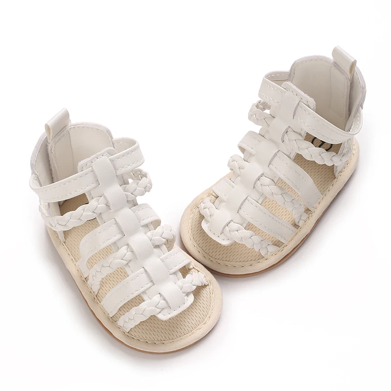 Sommer Kleinkind Baby Mädchen Mode Schuhe Kleinkind Wohnungen Sandalen Weiche Gummi Sohle Anti-Slip Blume Spitze Krippe Erste Wanderer 0-18M