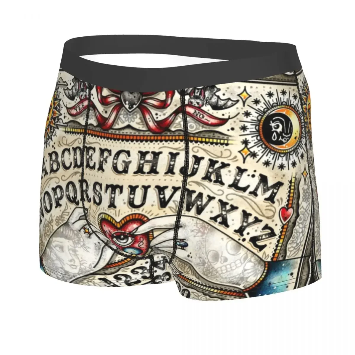 Male Fashion Ouija Board Underwear Halloween Witch Occult Witchcraft Boxer Briefs Soft Shorts Panties Underpants