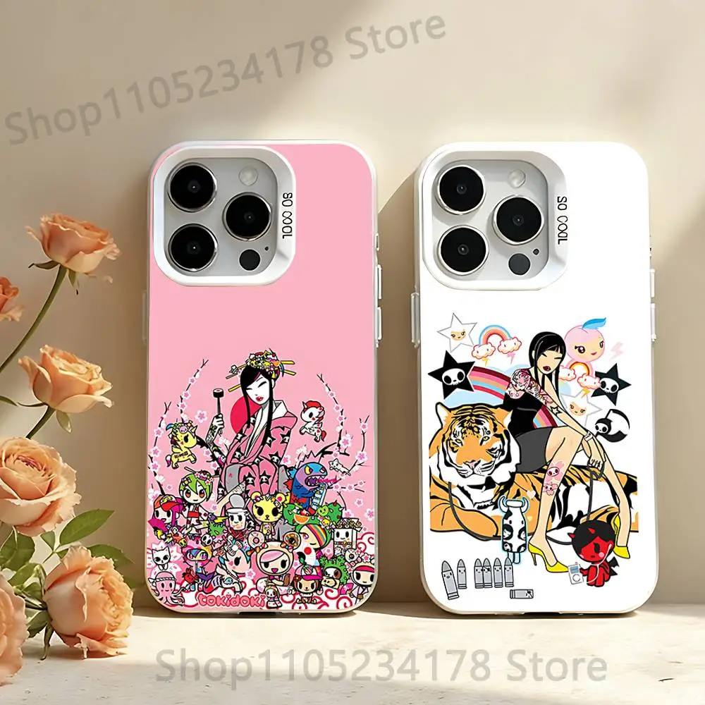 

T-Tokidokis Japan girl Phone Case For iPhone 17,16,13,12,11,15,14,Pro,Max,Plus,SE4,Air,Mini White IMD Matte