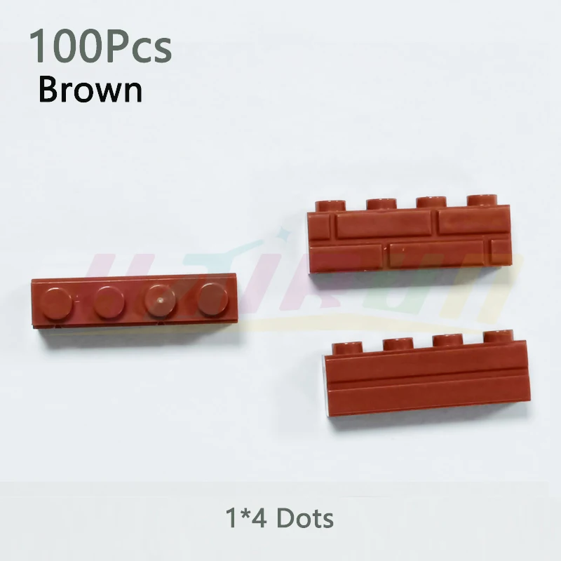hairun 100Pcs Baustein Simulation Stadt MOC Wand Ziegel Baustein Modell Gebäude Zubehör Burg Bau Kinder Spielzeug 4