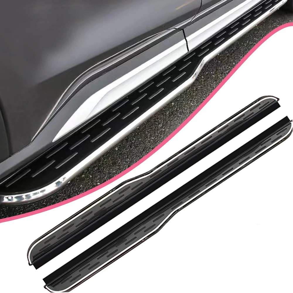 2 pcs fit for JEEP RENEGADE 2015-2025 Side Step Running Board Pedal  (with Brackets) Upgraded black fashion style