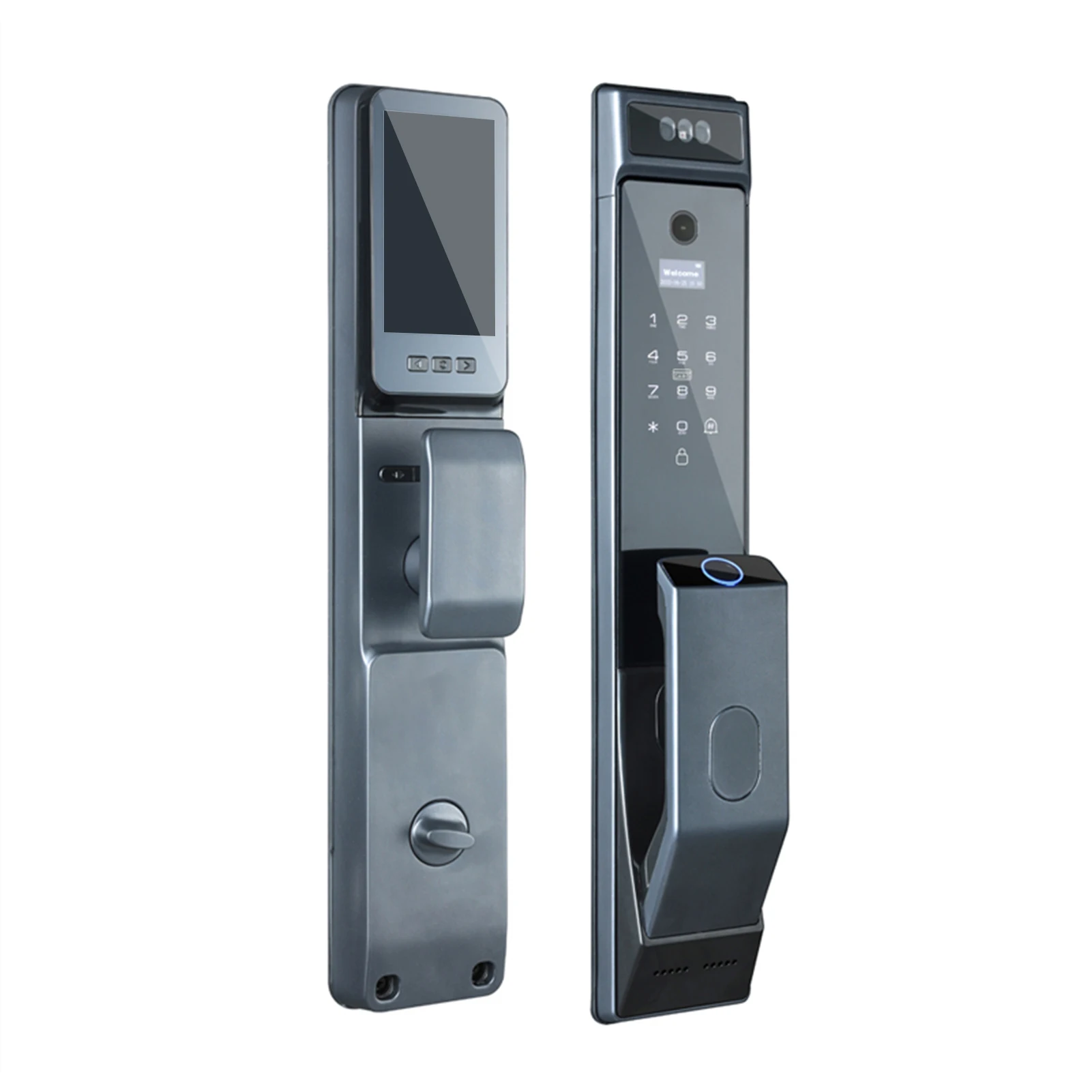 Door Lock WAFU Fingerprint Door Lock with Camera Electronic Smart Door Lock APP Unlock Remote Unlocking for Homes Apartments