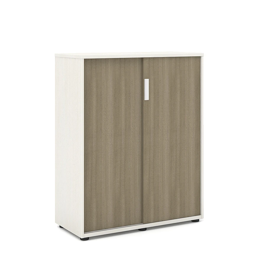 Modern Practical Home Solid Wood Furniture Living Room Storage Cabinet with 2 Sliding Doors