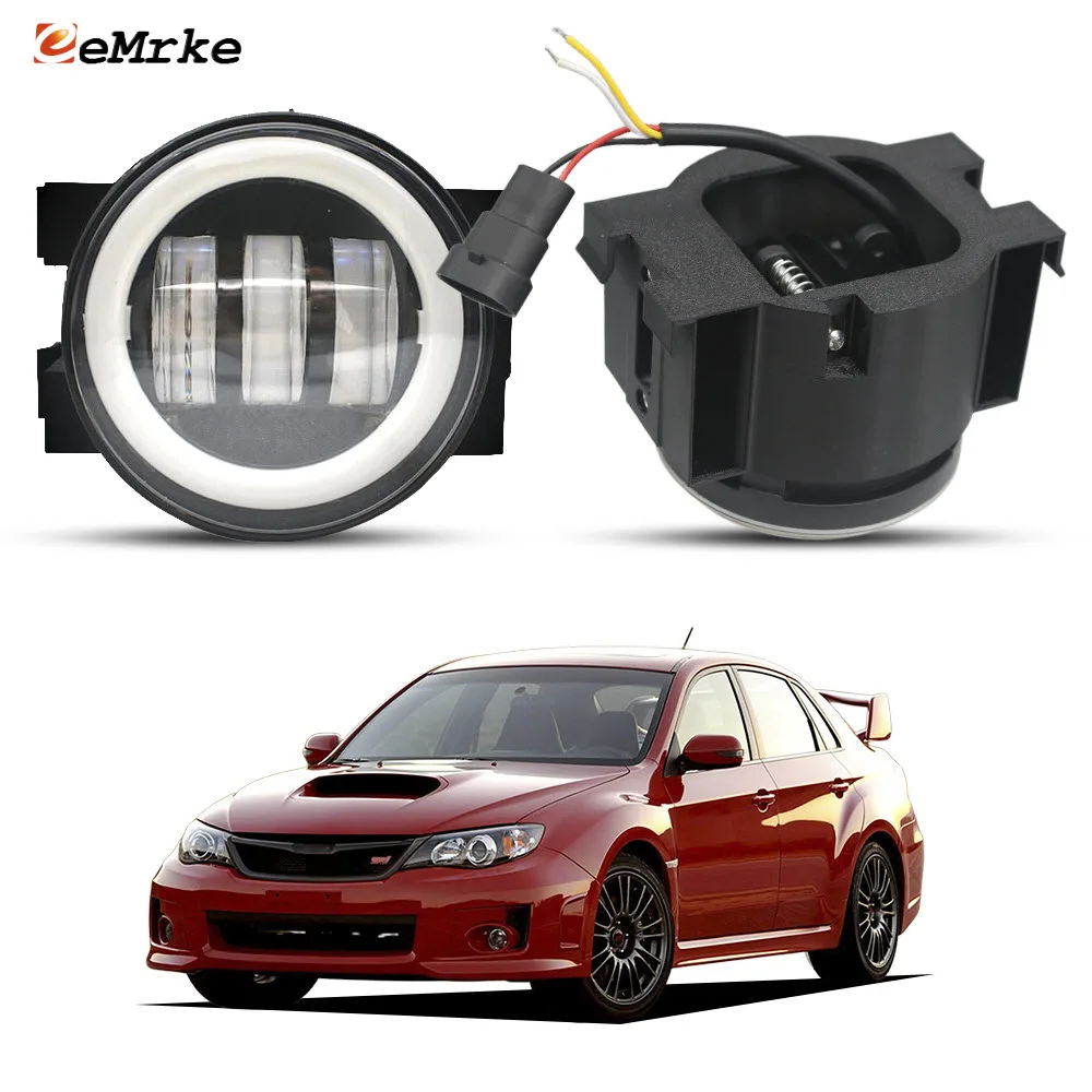 

Upgrade Led Fog Lights 30W for Subaru Impreza WRX / WRX Sti 2011 2012 2013 2014 Yellow Turn Signal and White Angel Eyes DRL Ring