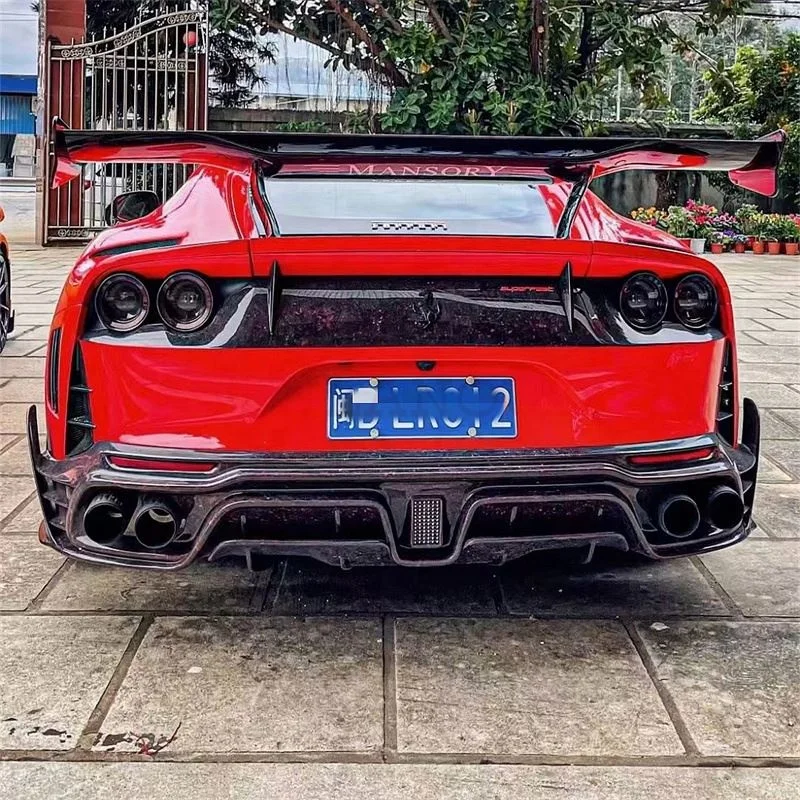 Upgraded versionHigh Quality Factory-Priced MSY Style Carbon Fiber Rear Spoiler for Ferrari 812 2017-2020 High Quality Auto Repl