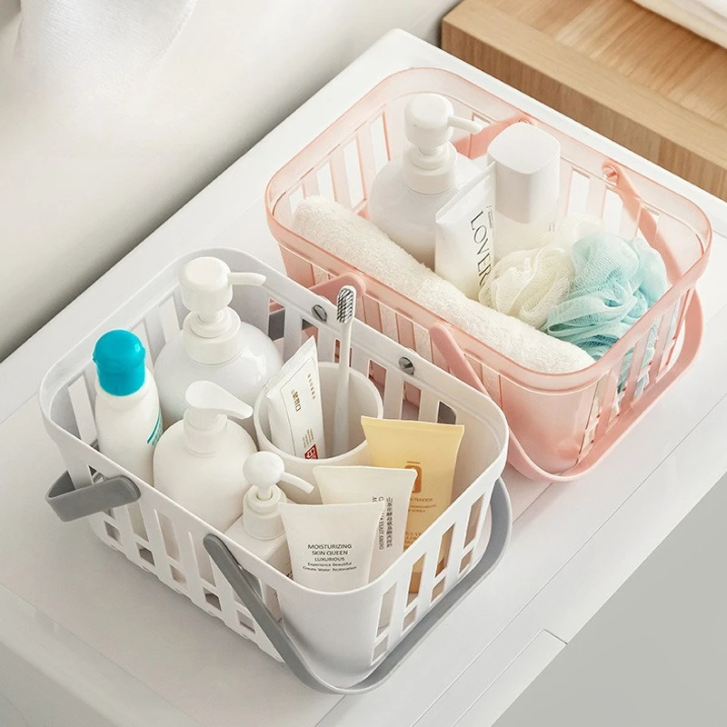 Cesta de ducha portátil con asa para artículos de tocador. ​