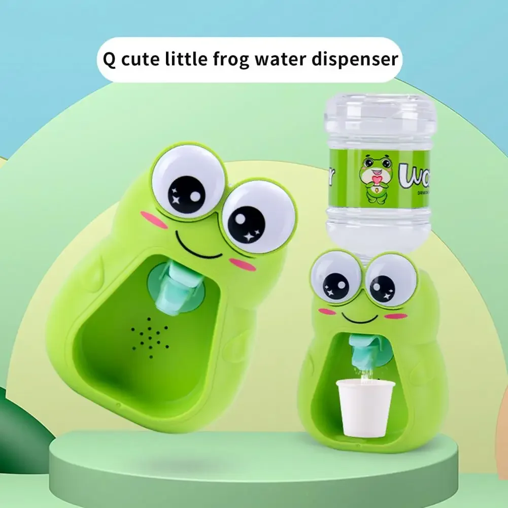 Pretend Play Water Dispenser For Kids Mini Cute Frog Cartoon Animal Boys Girls Children Baby Playhouse Drinking Kitchen Toys