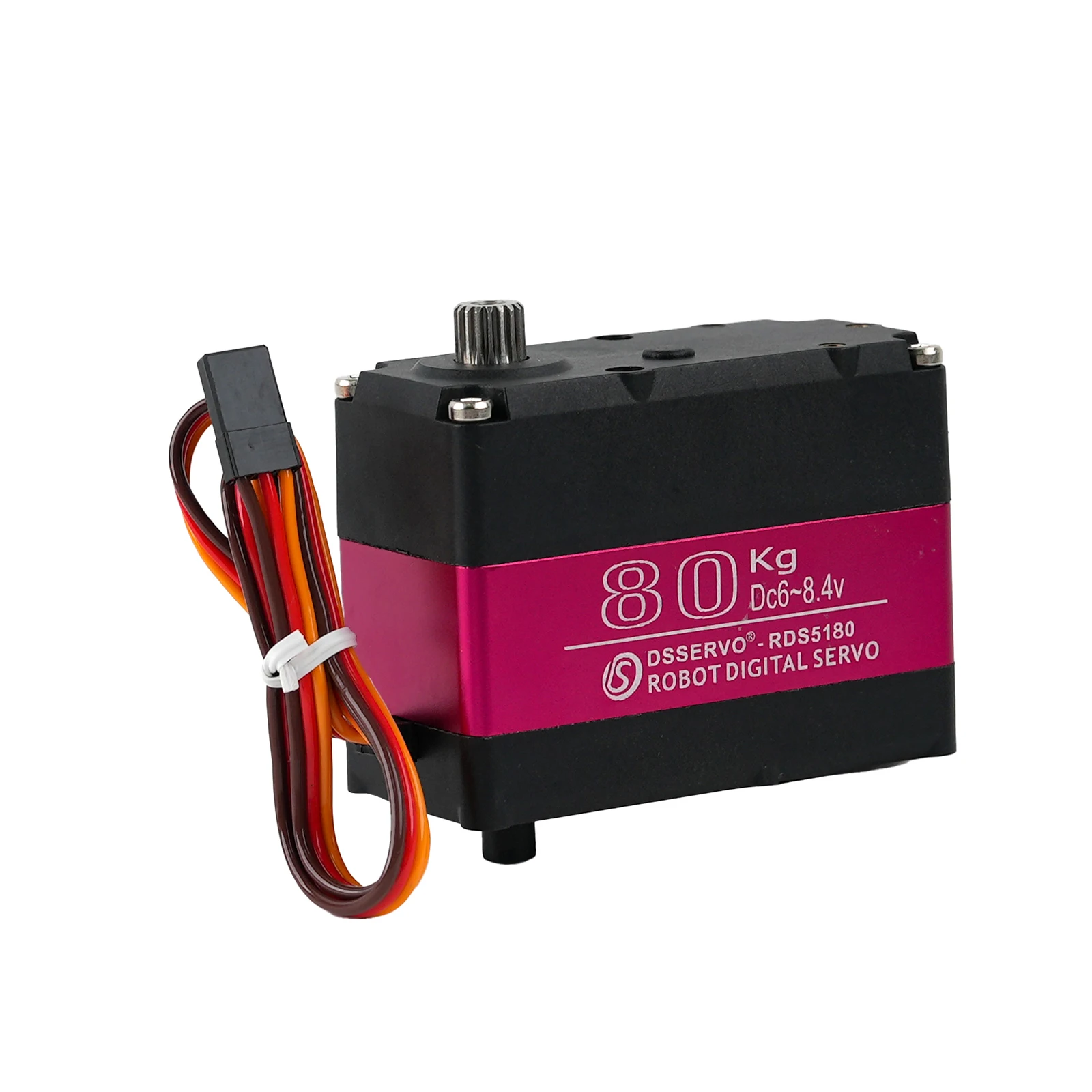 RDS5180 80KG High Torque Digital Servo with Metal Gears, Double-shaft Servo, 7.4V, Suitable for 1/5 1/8 1/10 RC Cars Robots Boat