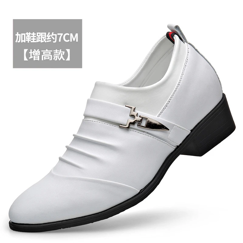 

Leather Shoes Textured Pattern Lace Up Thick Lug Sole Formal Business Footwear For Office And Suit Matching Comfortable Non Slip