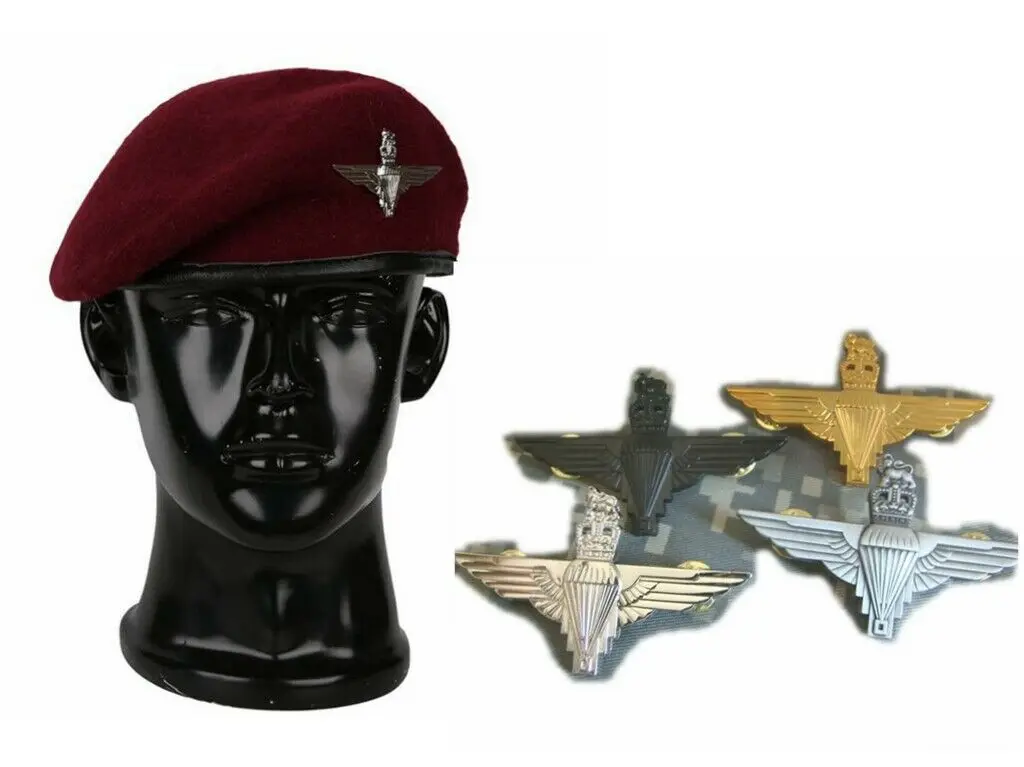 UK ARMY BRITISH AIRBORNE PARATROOPER FORCES RED WOOL ROYAL Maroon Beret MILITARY HAT CAP All Sizes