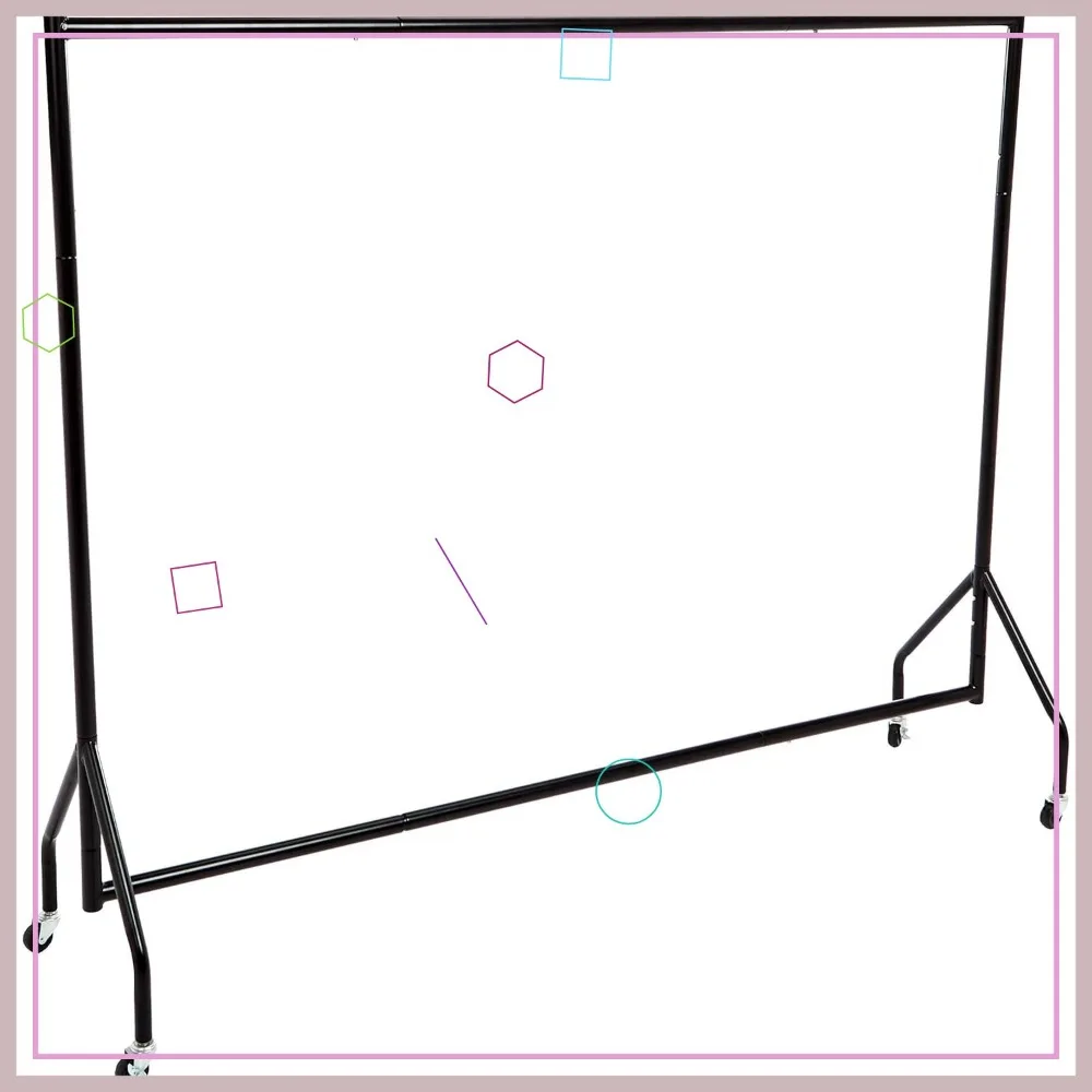 

Сверхмощная вешалка для одежды на колесиках, портативный органайзер для одежды с колесами для домашнего хранения и витрины, черный