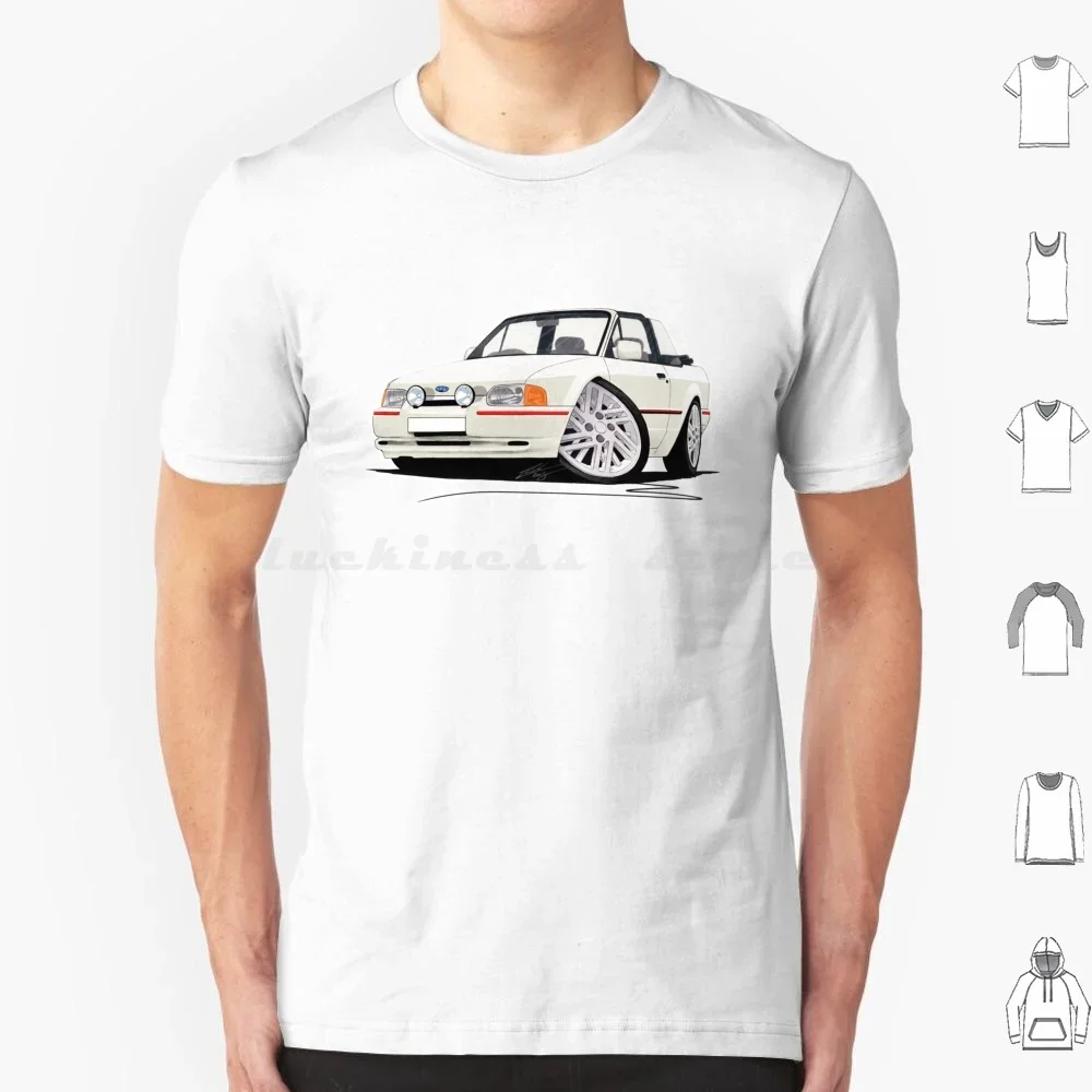 Escort Xr3I Cabriolet ( 90 Spec ) White T Shirt 6Xl Cotton Cool Tee 90 Spec White Convertible Escort Cabriolet Cabrio Xr3I Xr3