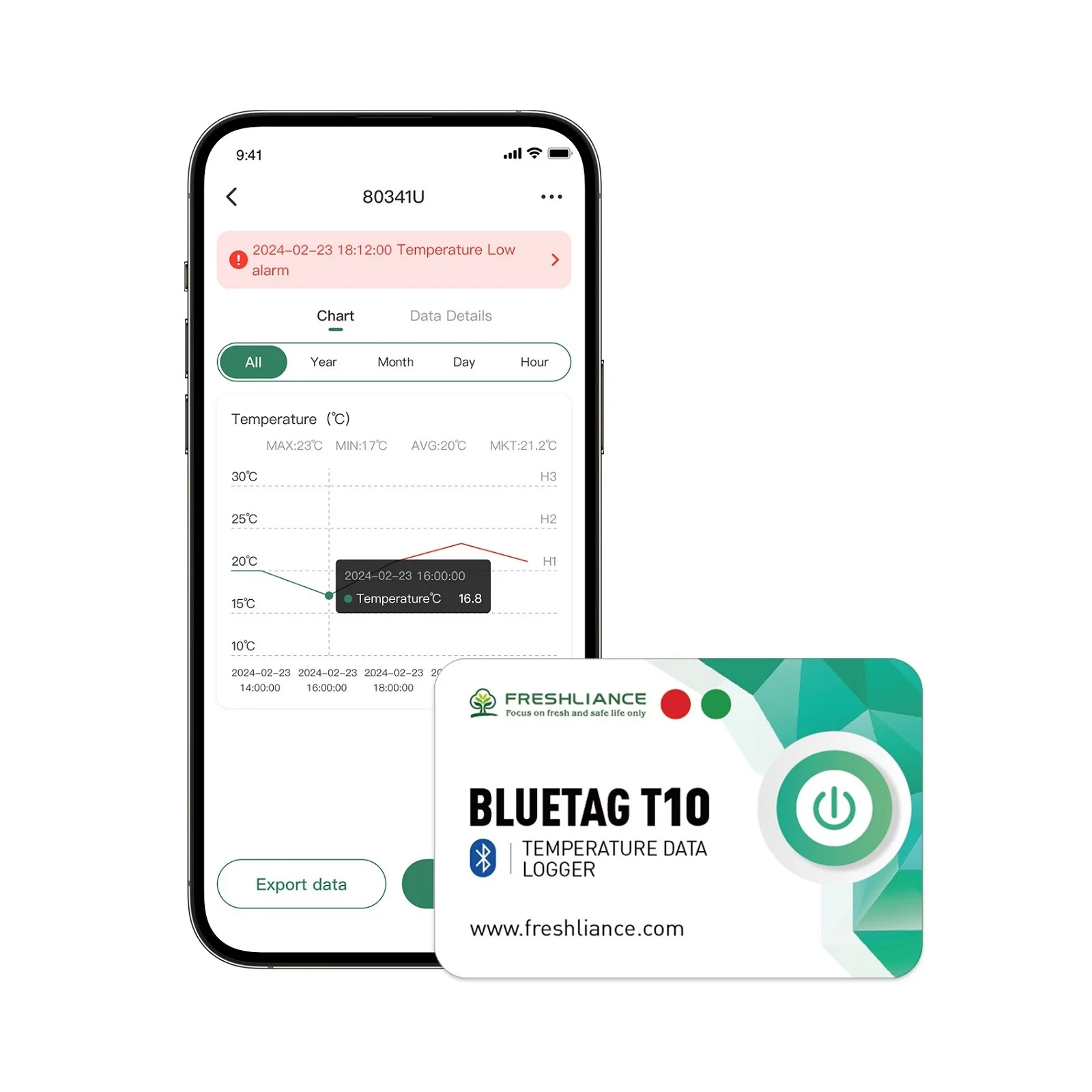 3 PCS 2024 Novo ótimo uso de telefone PDF Registrador de dados de temperatura BLE Sensor de temperatura com aplicativo gratuito