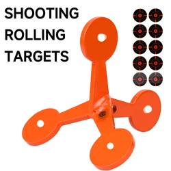 Rolling Target Hunting Shooting Metal ‘Walk’ Rolling Target Set Multi Sided Shooting Simple Set Slingshot Pneumatic Accessory