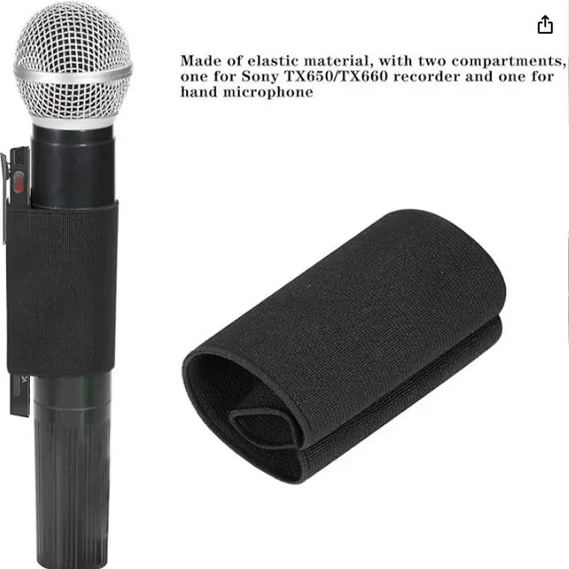 Hand Microphone Elastic Sleeve Compatible For Sony TX650/TX660 Recorders,Ideal Accessory For Wedding Videographers