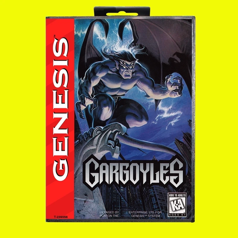 Gargoyles MD Game Card 16 Bit USA Cover for Sega Megadrive Genesis Video Game Console Cartridge