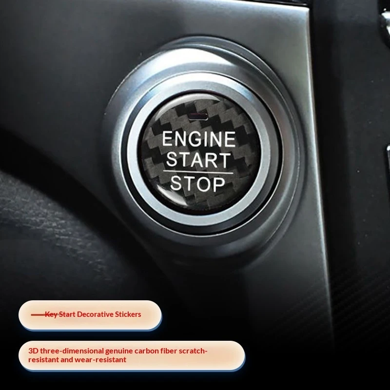 For Honda Civic Accord CRV HRV Fit Jazz City Odyssey 1Pcs Car One-touch Start Cover Engine Ignition Switch Button Decor Stickers