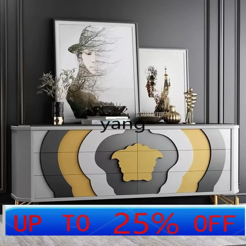 

LH Italian light luxury storage dining side cabinet simple minimalist entrance cabinet living room wall locker