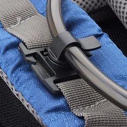 1PCS Rotatable Drinking Tube Clip Molle Hydration Bladder Drinking Straw Tube Trap Hose Webbing Clip for Camelbak-Water Pack Bag