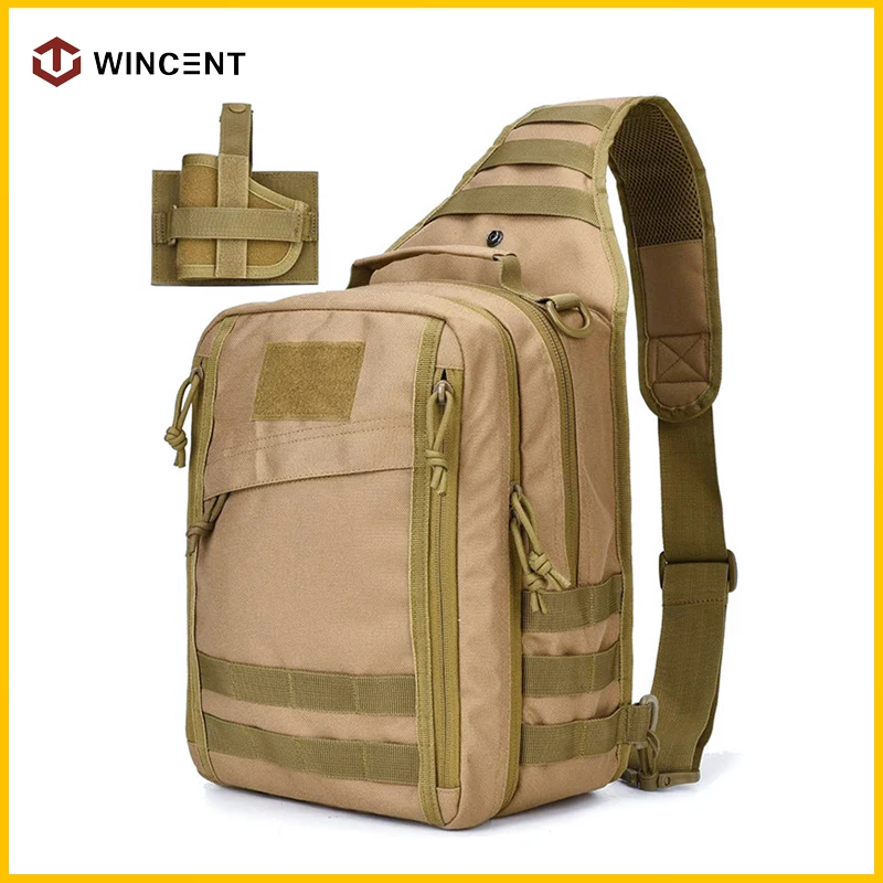 Sling Bag Molle System Range Bag Waterproof  G-un Accessori Tac Handbag Holster Inside EDC Case Breathable Back