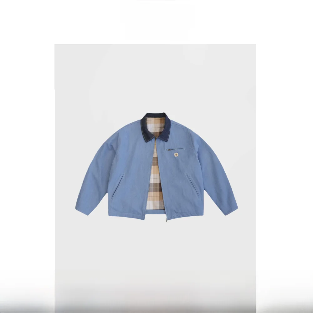 

Джинсовая куртка свободного покроя с блузкой на талии для мужчин, винтажная одинаковая одежда для пар Detroit Sle, длинная повседневная верхняя одежда свера