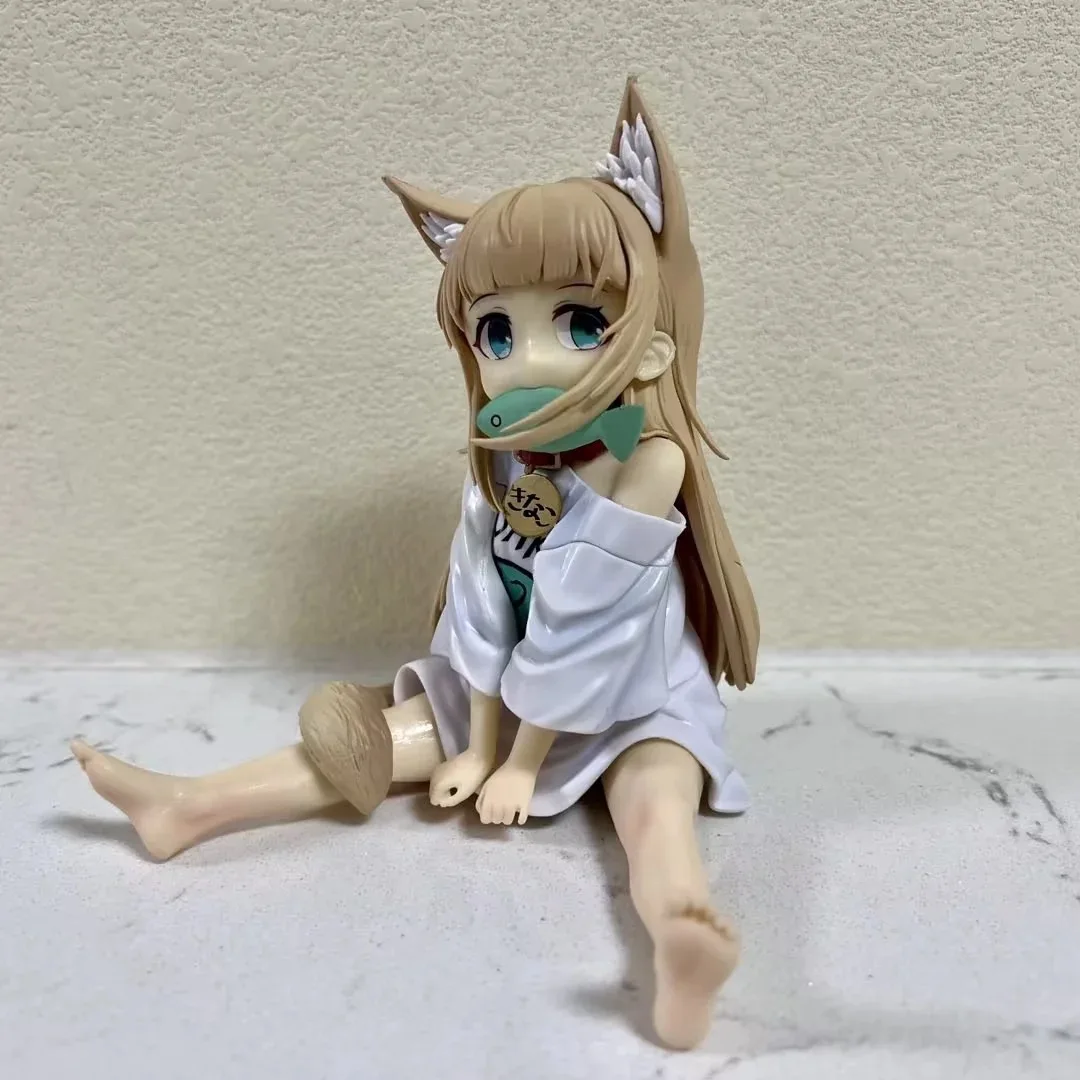 8CM Anime Uchi no Neko ga Onnanoko de Figure Kawaii Kinako 1/6 Osuwari Osakana ver Sitting Cute Model Toy Gift Action Figure PVC