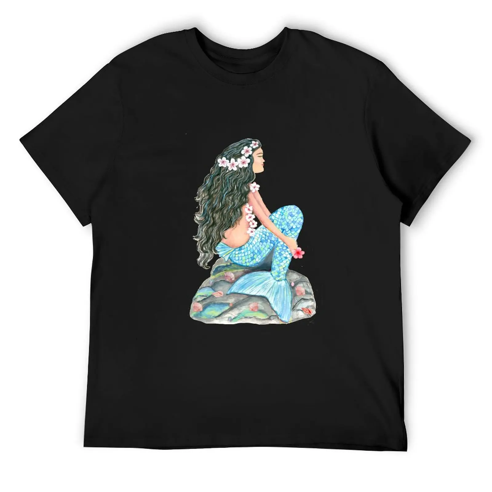 

Hawaiian Mermaid T-Shirt sports fans man clothes baggy shirts clothing for men