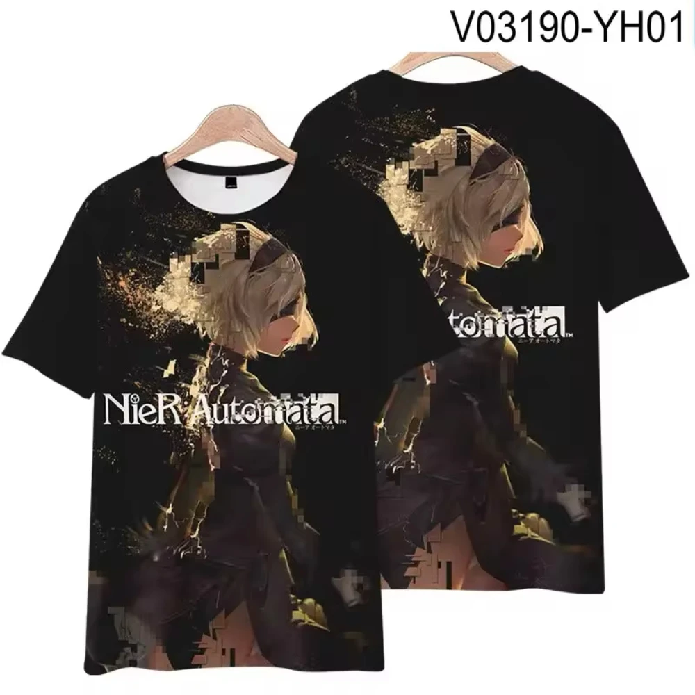 Hot Game NieR: Automata 3D Printed T shirt Summer Men/Women Casual Harajuku Streetwear Unisex Short sleeve Oversized Tee Tops