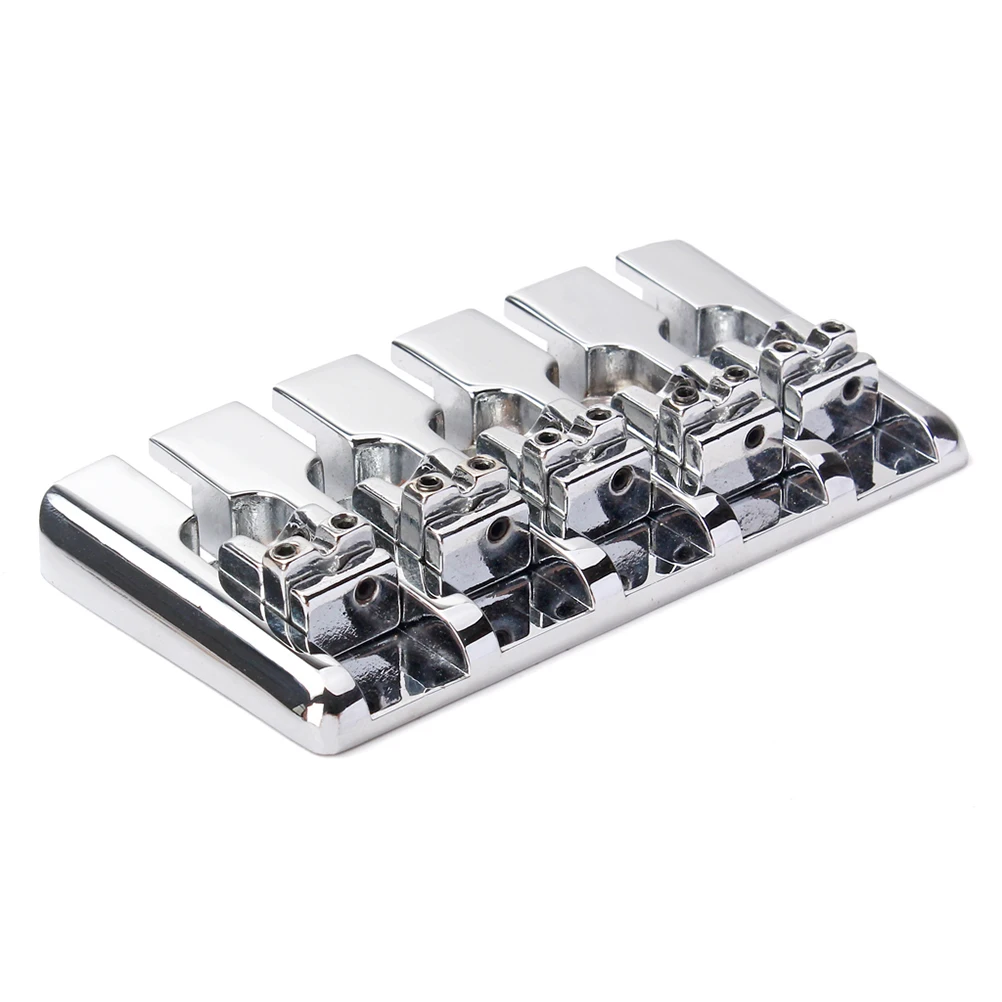 

Guitar Bass Bridge Saddle Fingers Strain Plate Musical Instrument Replacement Silver
