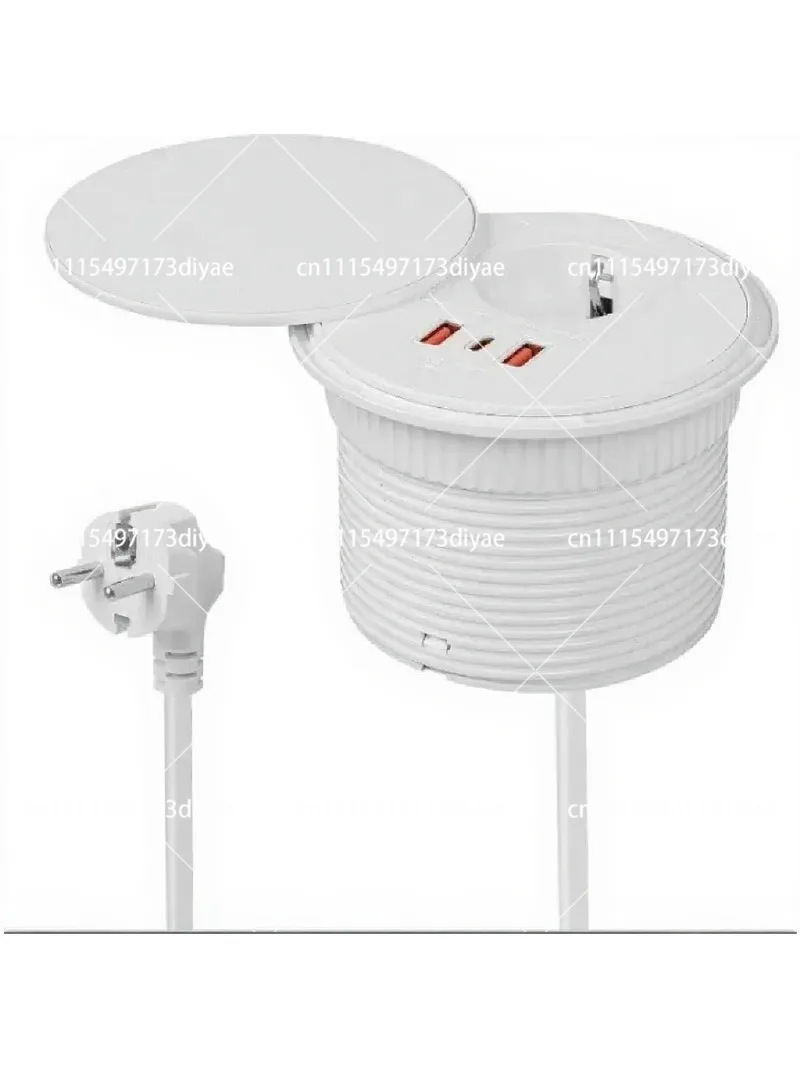 Desktop Embedded Multi-Function Power Outlet with Type-C Fast Charging Port