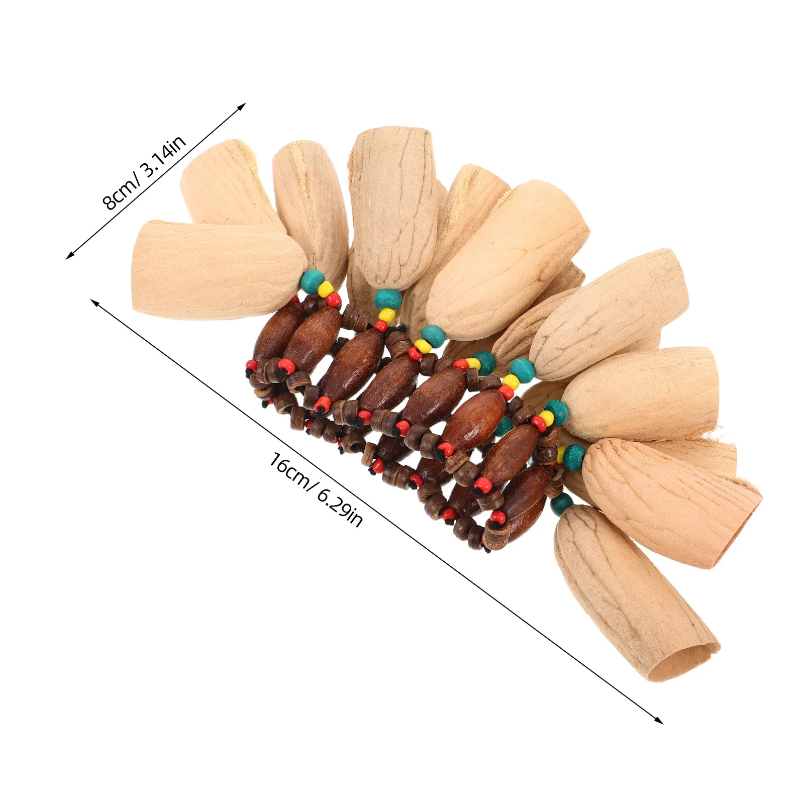 Nutshell Bracelet African Percussion Instrument Hand Shaker For Drum Accompaniment Lightweight Tribal Musical Accessory
