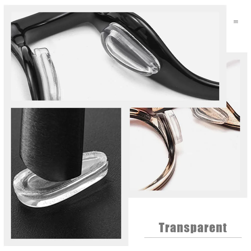 

10Pairs Nose Pads Anti-Slip Silicone Eyeglass Cushions High Durability Non- for Glasses Sunglasses Comfortable