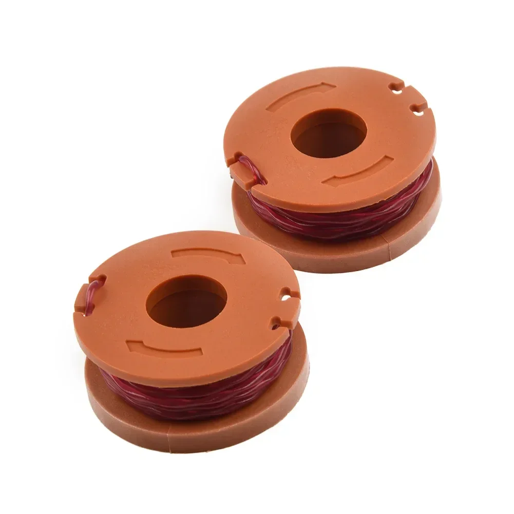 2 Pcs Lawn Mower Trimmer Spool For WORX WG150E WA0004 Replacement Spool And Line For Grass Trimmer Noise Reduction Cutting Line