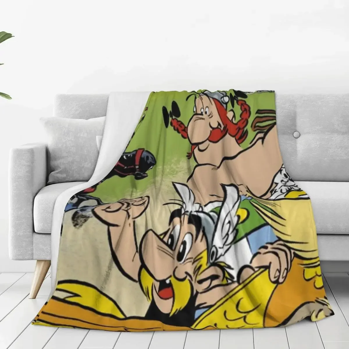 

Asterix And Obelix Dogmatix Blanket Fleece Portable Sofa Throw Blankets For Couch Bedding Travel Throws Bedspread Quilt