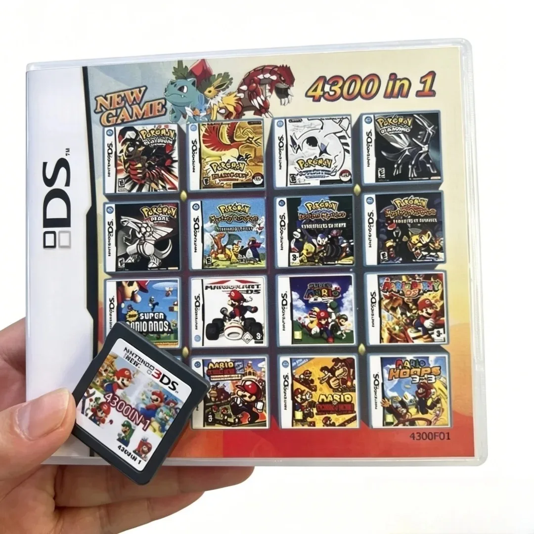 4300 in 1 Compilation Pokémon Game Cards DS NDS 3DS 3DS NDSL Game Cartridge Card Video Game Handheld Player (R4 card)