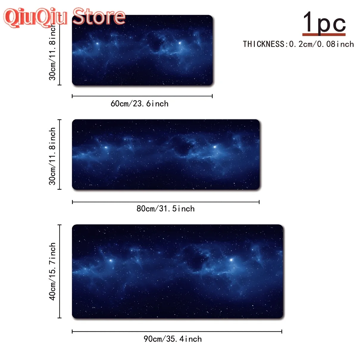 1pc durável extra grande mouse pad xxl estrelado céu noturno design antiderrapante poliéster tapete de mesa para jogos escritório estudo presente gamers