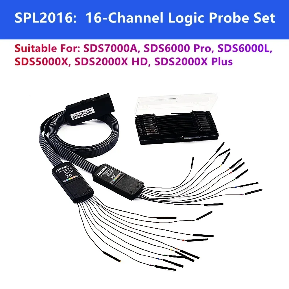SLA1016 SPL2016 SPL3016 Oscilloscope 16 Channel Logic Analyzer Probe Set SDS1000X Oscilloscope Logic Probe No Software