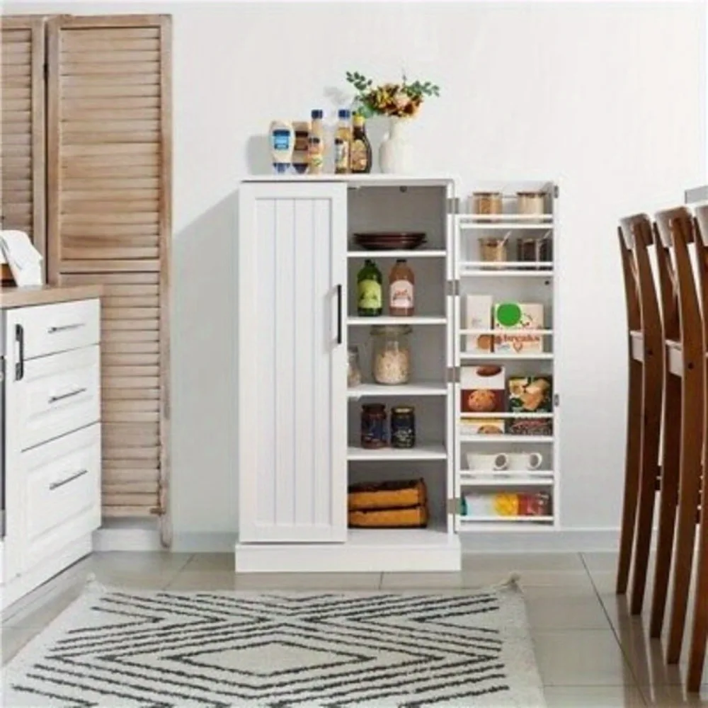 

Kitchen Pantry Storage Cabinet 41 Cupboard with Doors & 6 Adjustable Shelves