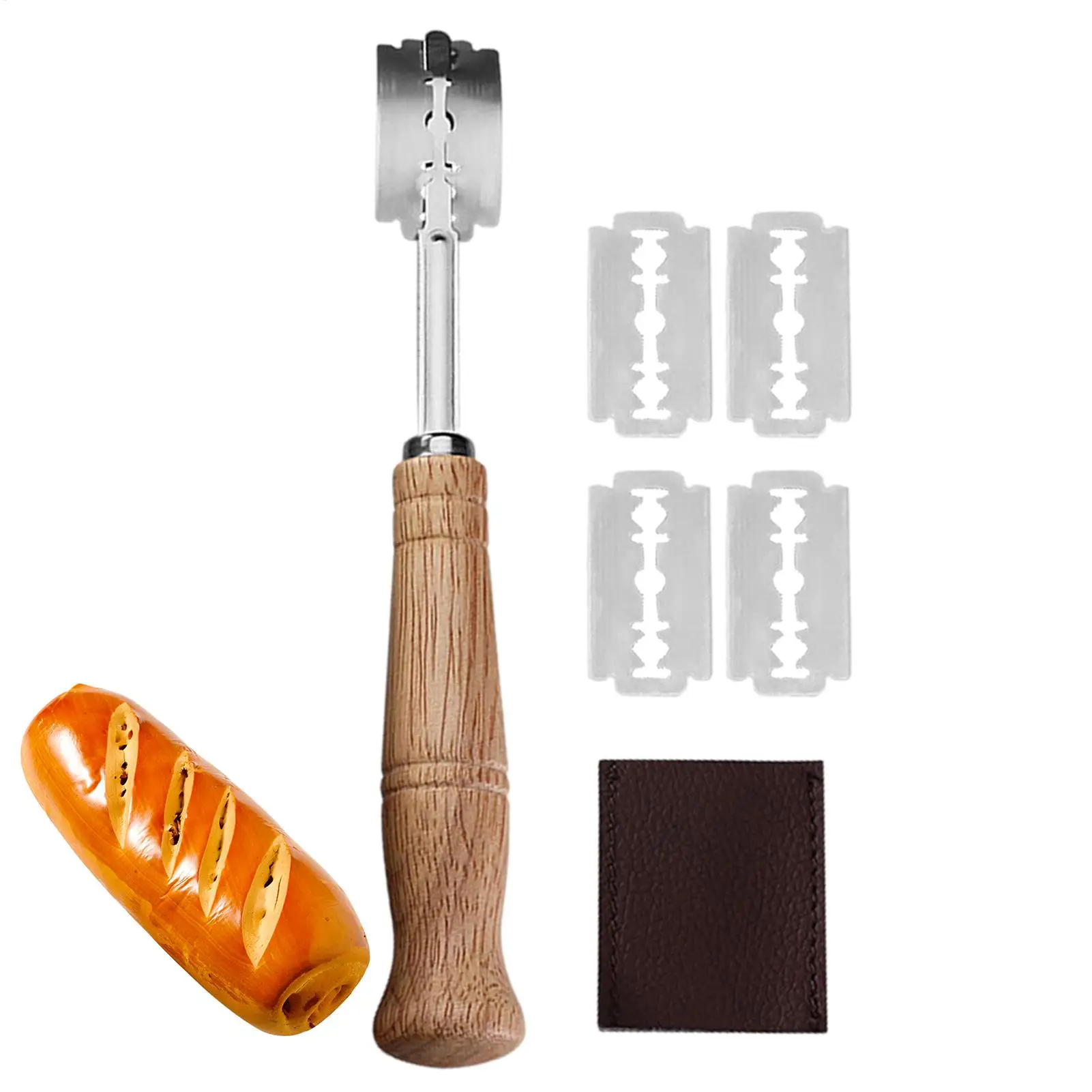 Stainless Steel Bread Lame Bread Knives and Dough Scoring Tool Lame Slashing Tools rust-resistant Tool with Replaceable Cutters