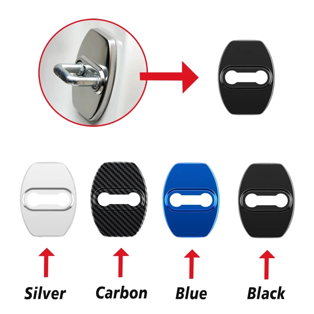 4pcs Car Door Lock Buckle Protection Cover Anti-rust Waterproof for Ford Mustang Mach-E GT 2020 2021 2022 2023 2024 2025 - view 3