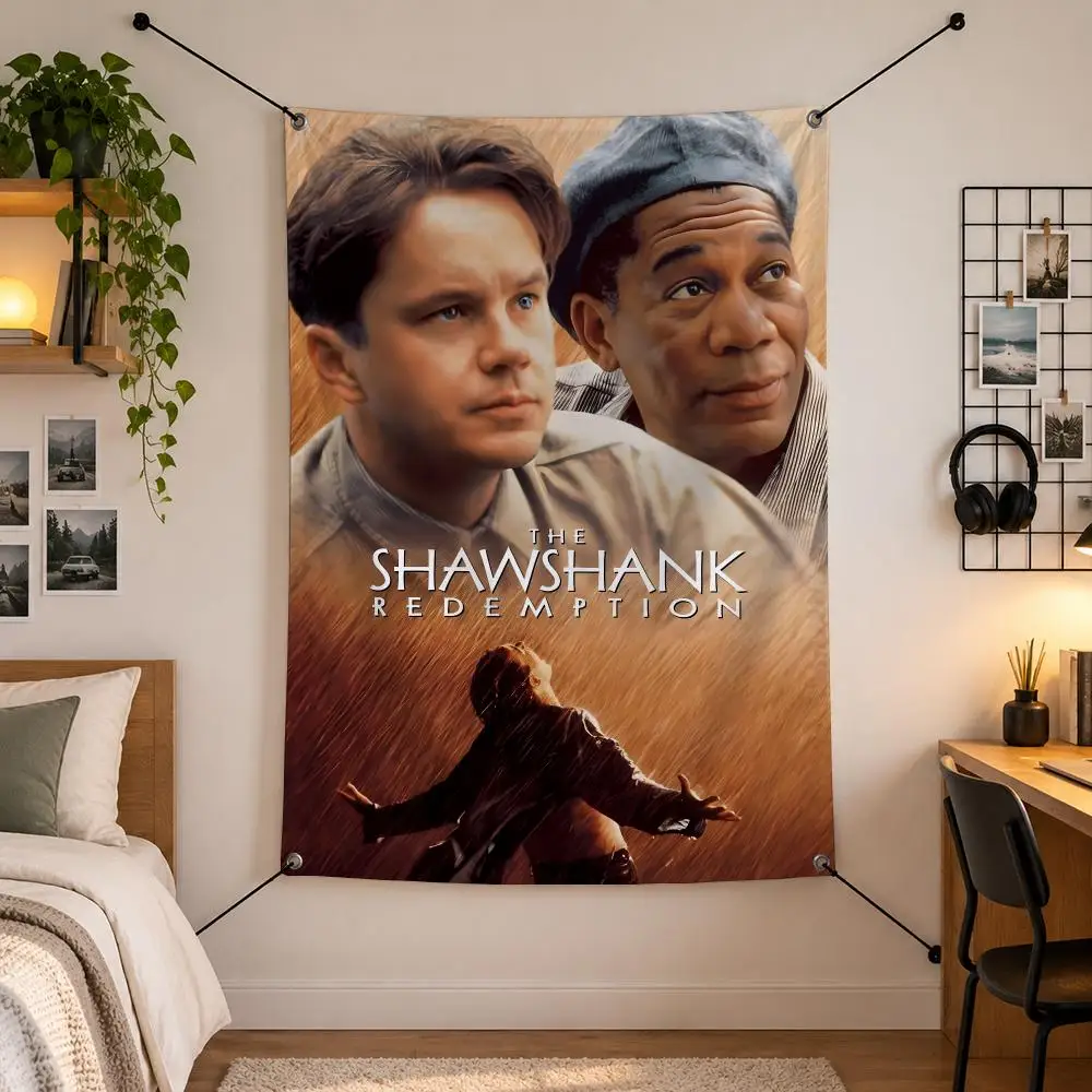 Movie T-The Shawshank Redemption Flags Vertical Wall Hanging for Bedroom Dorm Living Room Party Garage Camping